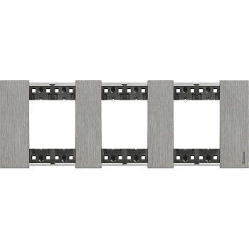BT Living now Сталь Рамка немецкий стандарт 3 поста (2+2+2 мод) KA4802M3ZG