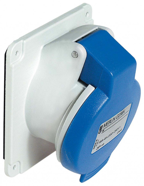 Купить SE PratiKa Розетка скрытой установки, угловая, винтовой зажим, 16А 3P+E IP44 380В PKF16F434