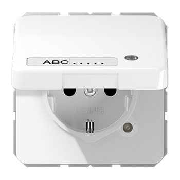 JUNG SCHUKO-розетка с крышкой, белая CD1520NAKLKOWW