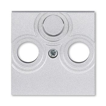 ABB EPJ Levit серебро / дымчатый чёрный Накладка для розеток TV-R / TV-R-SAT, серебро 2CHH080300A4070