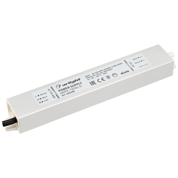 Arlight Блок питания ARPV-12036-D (12V, 3.0A, 36W) (IP67 Металл, 3 года) 022408