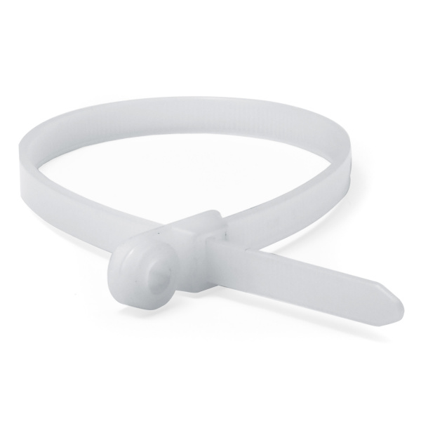 DKC Хомут P6.6 с монтажным отверстием, белый, 7,8x300