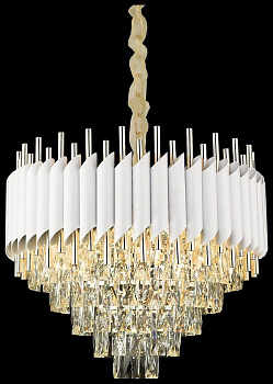 Wertmark WE138.12.003 Люстра подвесная Белое золото/Прозрачный, Белый E14 12*40W