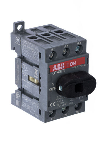Купить ABB OT40F3 Выключатель-разъединитель 3Р 40А с ручкой управления 1SCA104902R1001