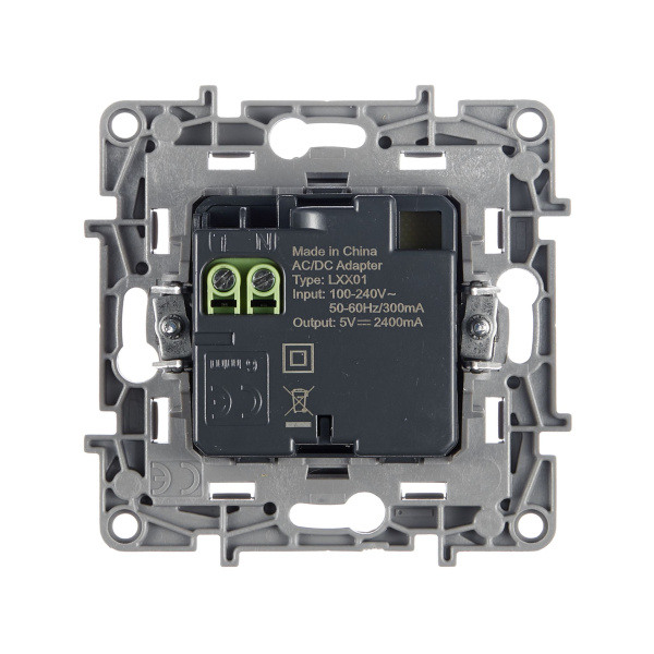 Купить Legrand Etika Алюминий Розетка USB 2-ая 240В/5В 2400мА 672494