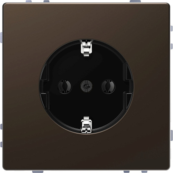 SE Merten D-Life Мокко Розетка 16А с/з, без шторок MTN2301-6052