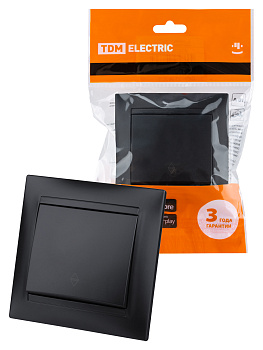 TDM Выключатель на 2 направления 1 кл. 10А графит "Лама" SQ1815-0606