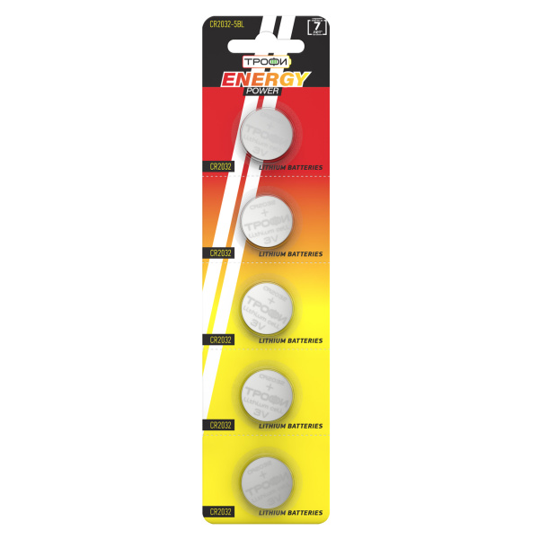 ЭРА Элемент питания Трофи CR2032-5BL C0032185
