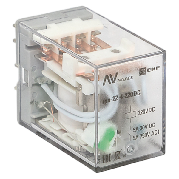 EKF Реле промежуточное RPA 22/4 5A 220В DC AVERES