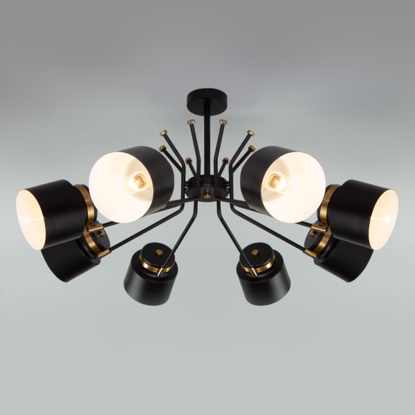 Купить Eurosvet Потолочная люстра с металлическими плафонами 70133/8 черный a057400