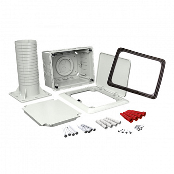 Kopos Коробка с тубусом и откидной крышкой для утепленного фасада KUZ VOI (KB) 140х180х1230-330 мм KUZ-VOI_KB