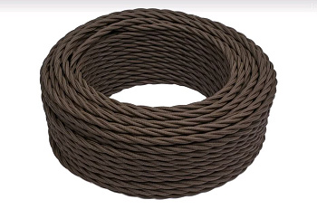 BIRONI Коричневый матовый Витой провод 3*0,75 150м B1-432-72-150