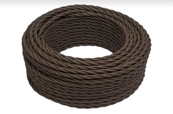 BIRONI Коричневый матовый Витой провод 3*0,75 150м B1-432-72-150