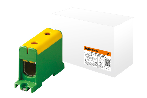 TDM Клемма вводная силовая КВС 35-150 кв.мм. желтая/зеленая SQ0833-0009