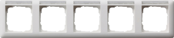 Gira Standard 55 Бел матовый Рамка 5-я горизонтальная с полем для надписи 109527
