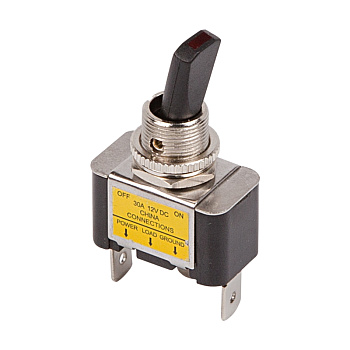 Тумблер 12V 30А (3c) ON-OFF однополюсный с зеленой LED подсветкой Rexant 36-4353