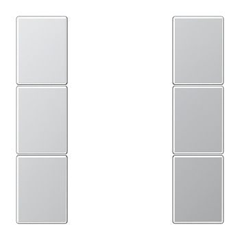 JUNG KNX Алюминий Набор накладок на кнопочный модуль 3гр AL2503TSA