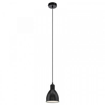 Eglo 49464 Подвес PRIDDY, 1х60W (E27), Ø155, сталь, черный