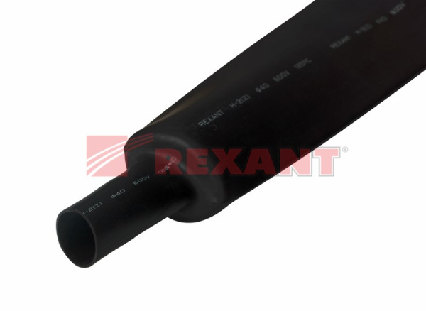 Купить 35.0 / 17.5 мм 1м термоусадка черная Rexant 23-5006