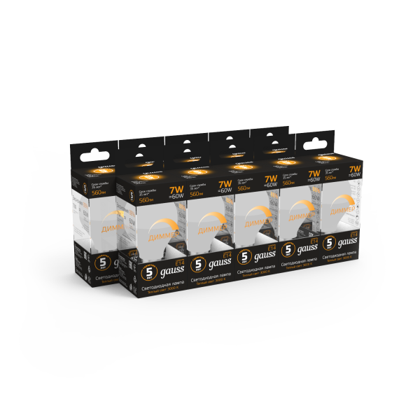 Купить Gauss Лампа LED Шар-dim E14 7W 560lm 3000К диммируемая 105101107-D