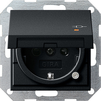 Gira Вставка розетки с крышкой, с защитой от детей и контрольным светодиодным индикатором 2763005