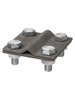 TDM Зажим соединительный 4-х болтовой полоса-прут, полоса 30х4 - прут Ø6-10 мм, термодиффузия SQ2401-0039