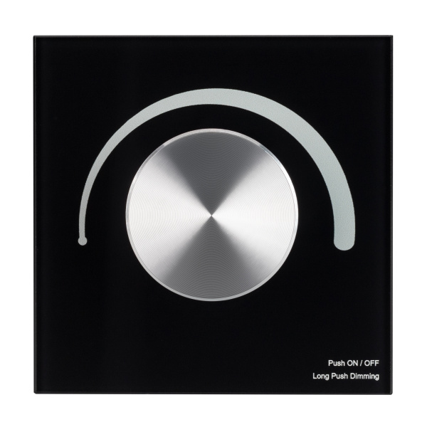 Купить Arlight Панель SMART-P37-DIM-IN Black (230V, 1.2A, TRIAC, Rotary, 2.4G) (IP20 Пластик, 5 лет) 028109