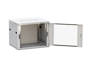 EKF TERACOM PRO Шкаф настенный 19 9U 600х450 мм дверь стеклянная с замком-ручкой серый