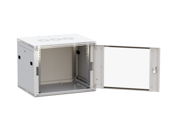 EKF TERACOM PRO Шкаф настенный 19 9U 600х450 мм дверь стеклянная с замком-ручкой серый