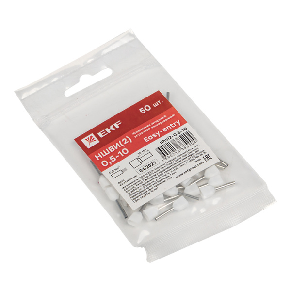 Купить EKF PROxima Наконечник штыревой втулочный  НШвИ(2) 0.5-10 (50шт.)