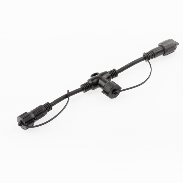 ЭРА ERAPS-C Коннектор Т-образный для гирлянд, IP65, черный, каучук, 220В