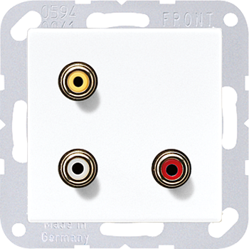 JUNG 2x Cinch Audio (RCA) / Composite Video, белый MAA1031WW