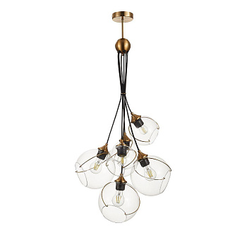 Evoluce Золото/Прозрачный Светильник подвесной E27 6*60W SLE103103-06