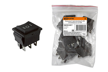 TDM Клавишный переключатель YL-206 черный 3 положения 2з+2з SQ0703-0017