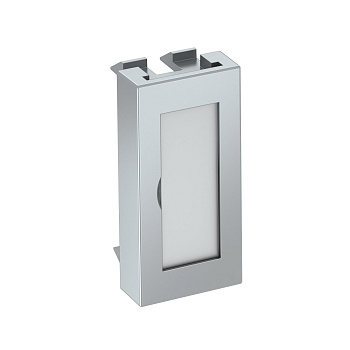 OBO Bettermann Заглушка с полем для маркировки, 0,5 модуля Modul45, 45х22,5 мм, цвет алюминиевый лак 6117412