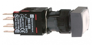 SE XB6 Кнопка с подсветкой белая квадратная, 16мм 12-25В XB6DF1B5B SE XB6 Кнопка с подсветкой белая квадратная, 16мм 12-25В XB6DF1B5B