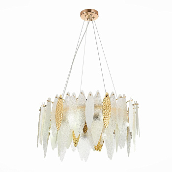 ST Luce SL1224.203.08 Люстра подвесная Золото/Прозрачный, Белый E14 8*60W
