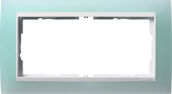 Gira Event Opaque Салатовый/Бел.глянц. Рамка 2-ая без перегородки 1002395