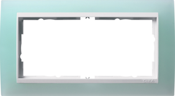 Gira Event Opaque Салатовый/Бел.глянц. Рамка 2-ая без перегородки 1002395
