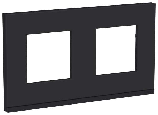 Купить SE Unica Pure Каучук/Антрацит Рамка 2-ная горизонтальная NU600482
