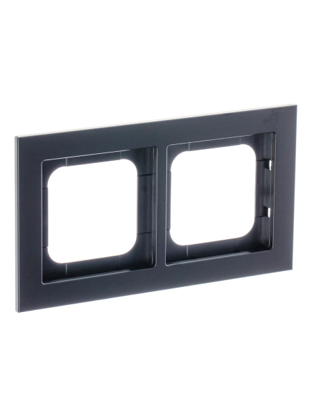 Купить ABB Axcent металл/матовый черный Рамка 2-постовая 2CKA001754A4709