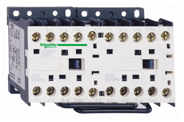 Купить SE Contactors K Контактор реверсивный 4P (4 НО), AC1 25 A, 24В 50/60 Гц, мех.блокировка LC2K09004B7