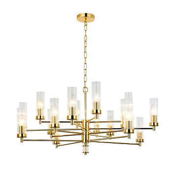 Favourite 2673-16P подвесная люстра Каркас золотого цвета, плафоны из прозрачного стекла