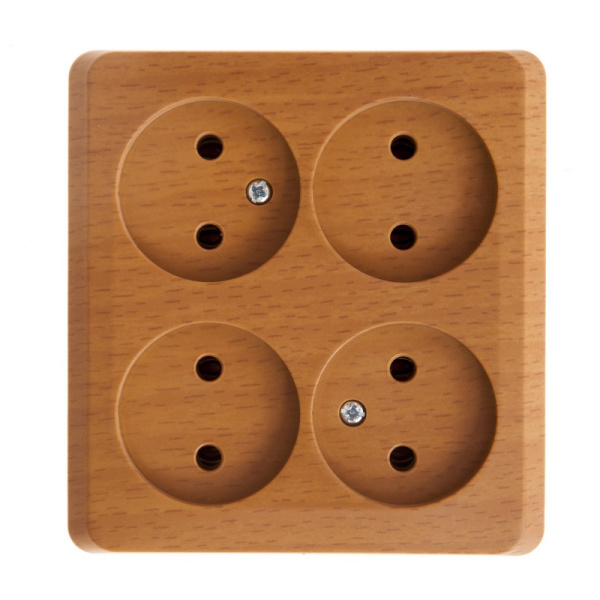 Купить Systeme Electric Этюд наруж Дача Бук Розетка 4-ая б/з без шторок