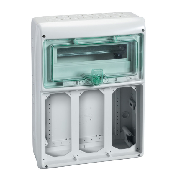 SE Kaedra Щит 12 модулей + 3 отверстия IP65 розетка 63А 13187