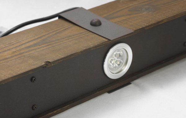 Купить Lussole LOFT Металл/дерево Черный / коричневый Без плафона Подвес GU10 LED 3W LSP-9860