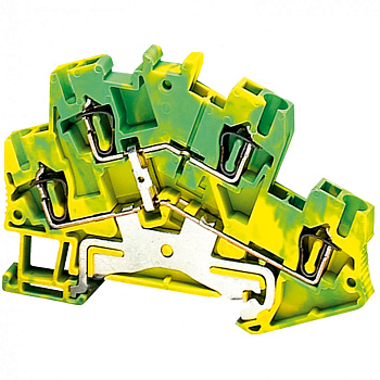 SE Трехуровневый клеммник пружинный заземл. 2,5мм2 4тчк NSYTRR24DPE