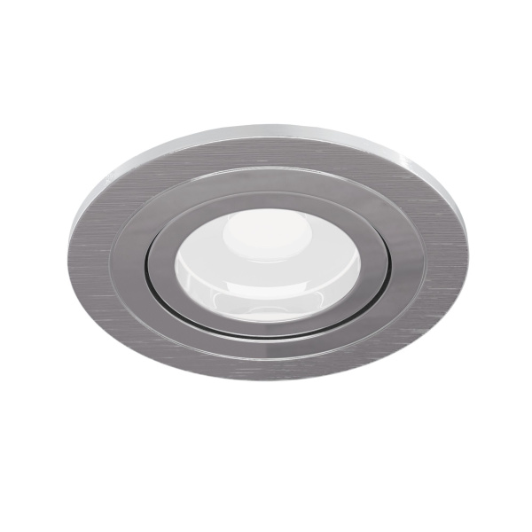 Купить Maytoni Technical Atom Серебро Встраиваемый светильник GU10 50W DL023-2-01S