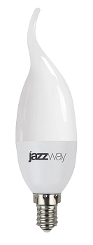 Jazzway Лампа светодиодная (LED) «свеча на ветру» d38мм E14 220° 7Вт 220-240В матовая тепло-белая желтая 2700К .1027894-2