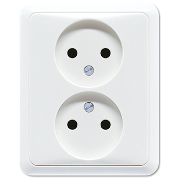 JUNG двойная розетка для внутреннего монтажа в сборе, белый CD5010WW